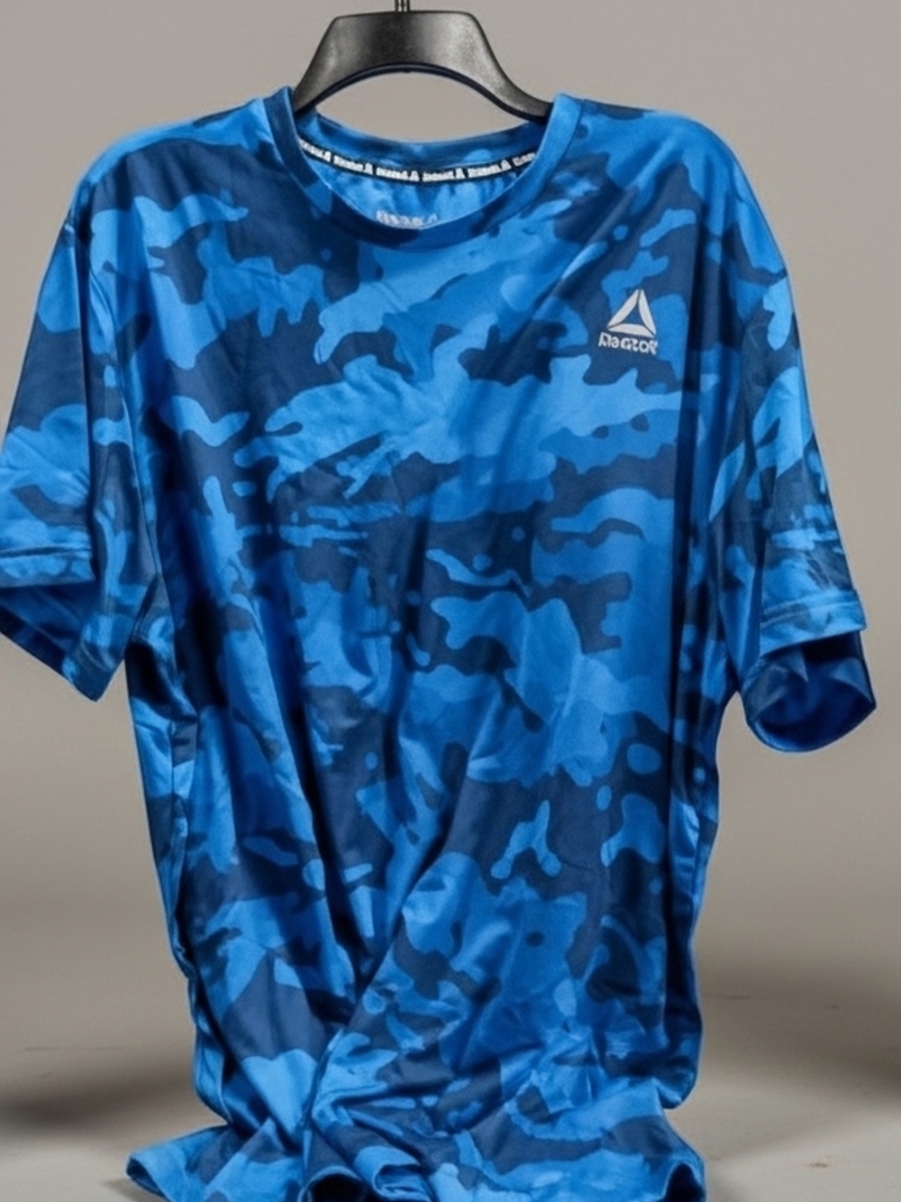 Reebok Blue Camouflage Short Sleeve Tee